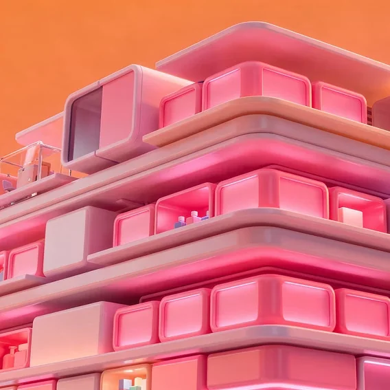 Modern luminous creative architecture